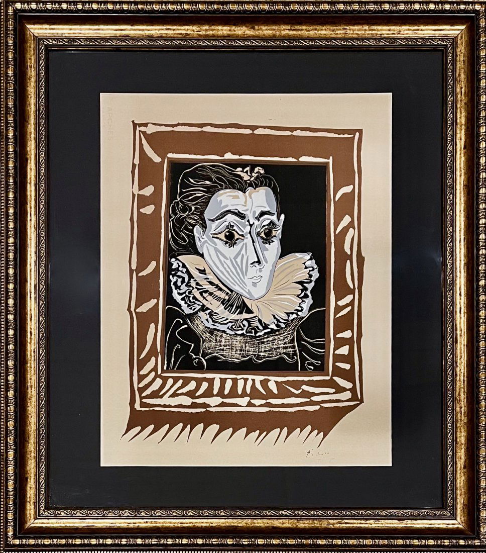 Pablo Picasso, Color lithograph "La Femme a la Fraise" (1 of 2)