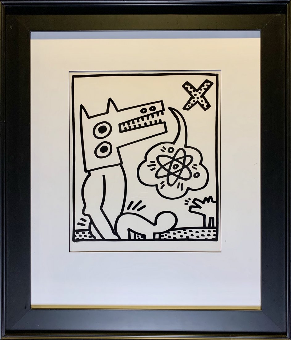 Keith Haring, Limited edition lithograph on heavy paper (1 of 2)