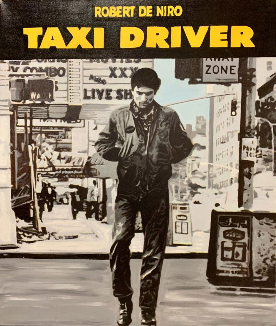 Steve Kaufman, Hand Painted Silkscreen "Taxi Driver" (1 of 2)