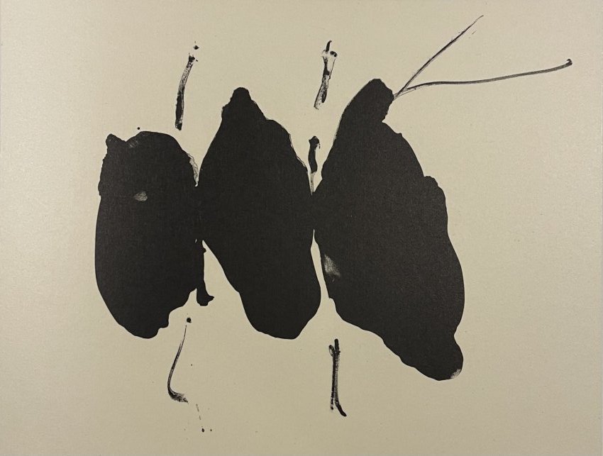 Robert Motherwell, original lithograph, "Tres Poems" (1 of 2)
