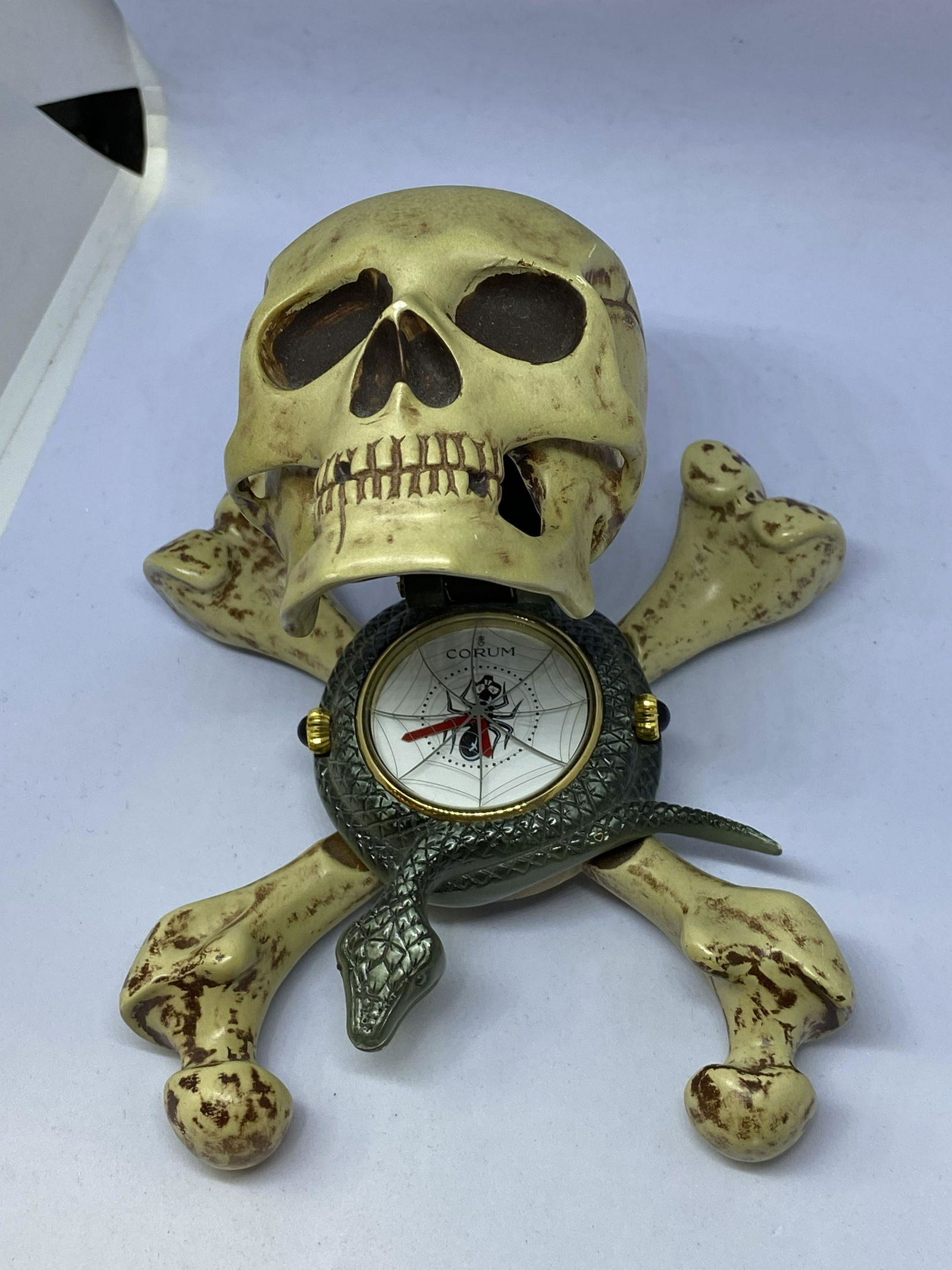 Corum Jolly Roger Alarm Skull Desk Clock Limited (1 of 6)