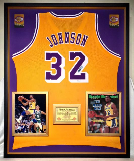 magic johnson jersey signed