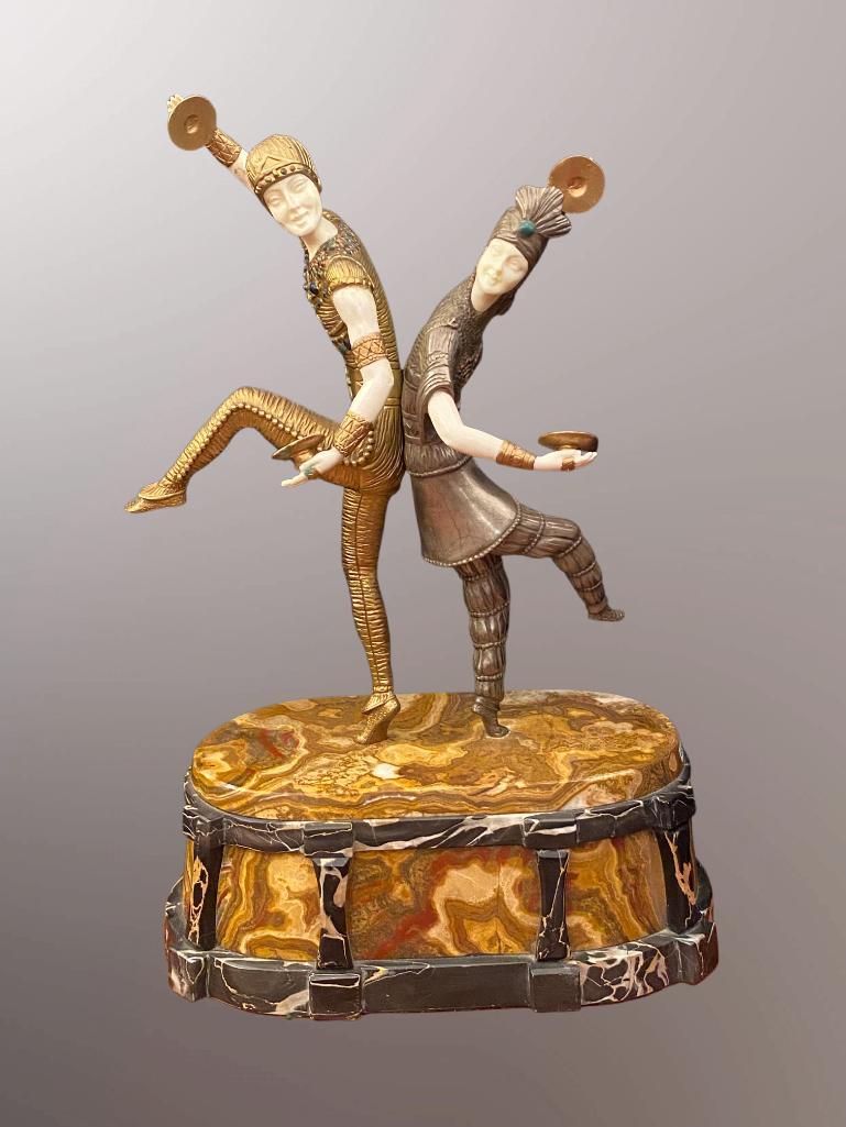 Bronze Art Deco Sculpture, "Russian Dancer" (1 of 6)