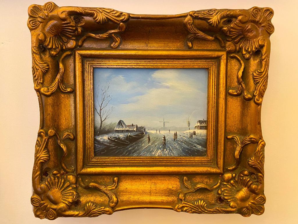 "Cold Winter" Framed Oil Painting (1 of 6)
