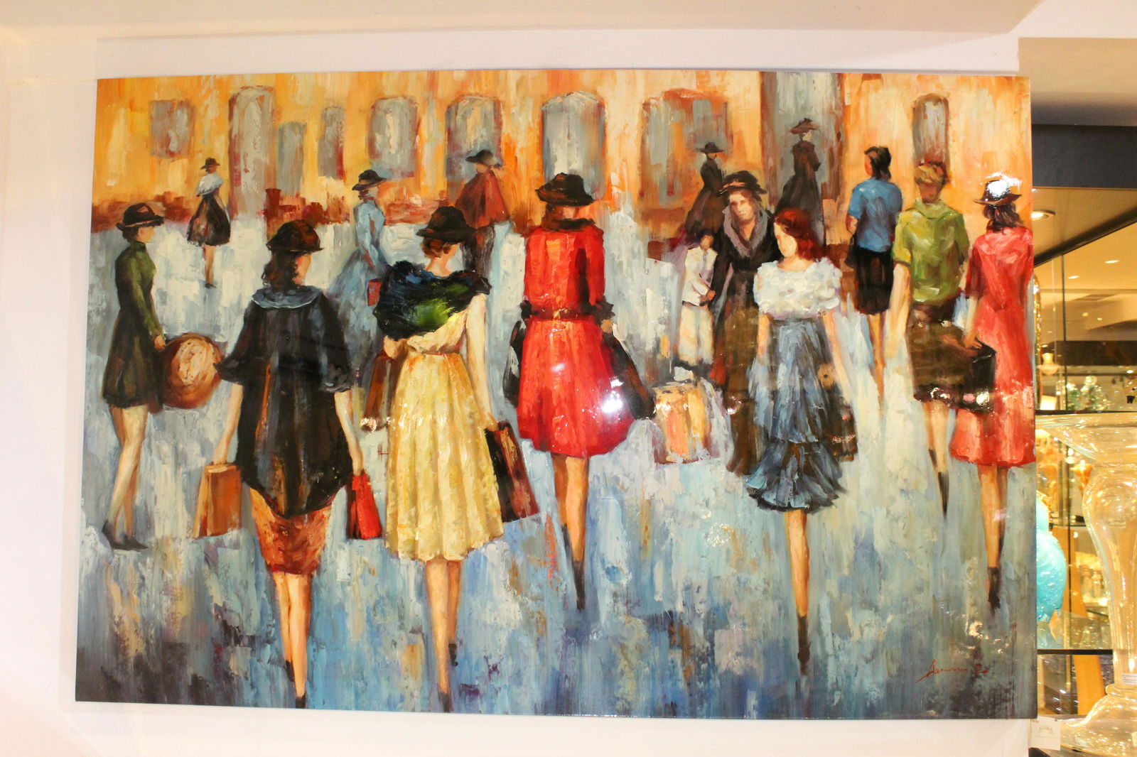 Large Oil Painting "Working Women" (1 of 3)