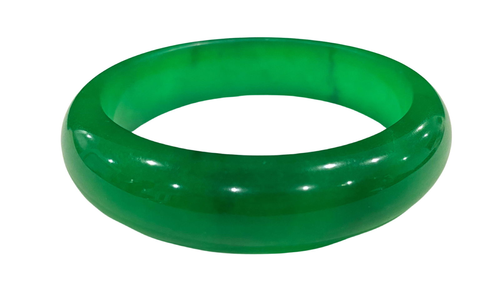 Translucent Apple Green Jade Bangle (1 of 3)