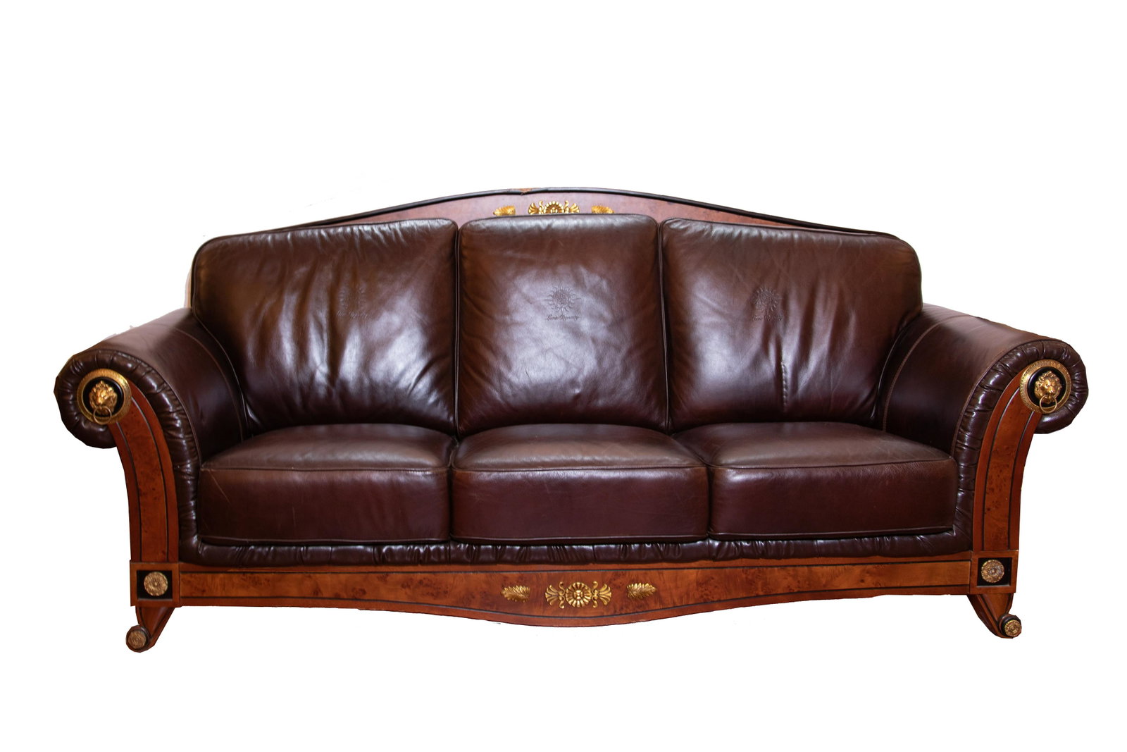 A LEATHER SOFA: A LEATHER SOFA From Hillsborough Estate Approx 81 x 36 x 53 inches