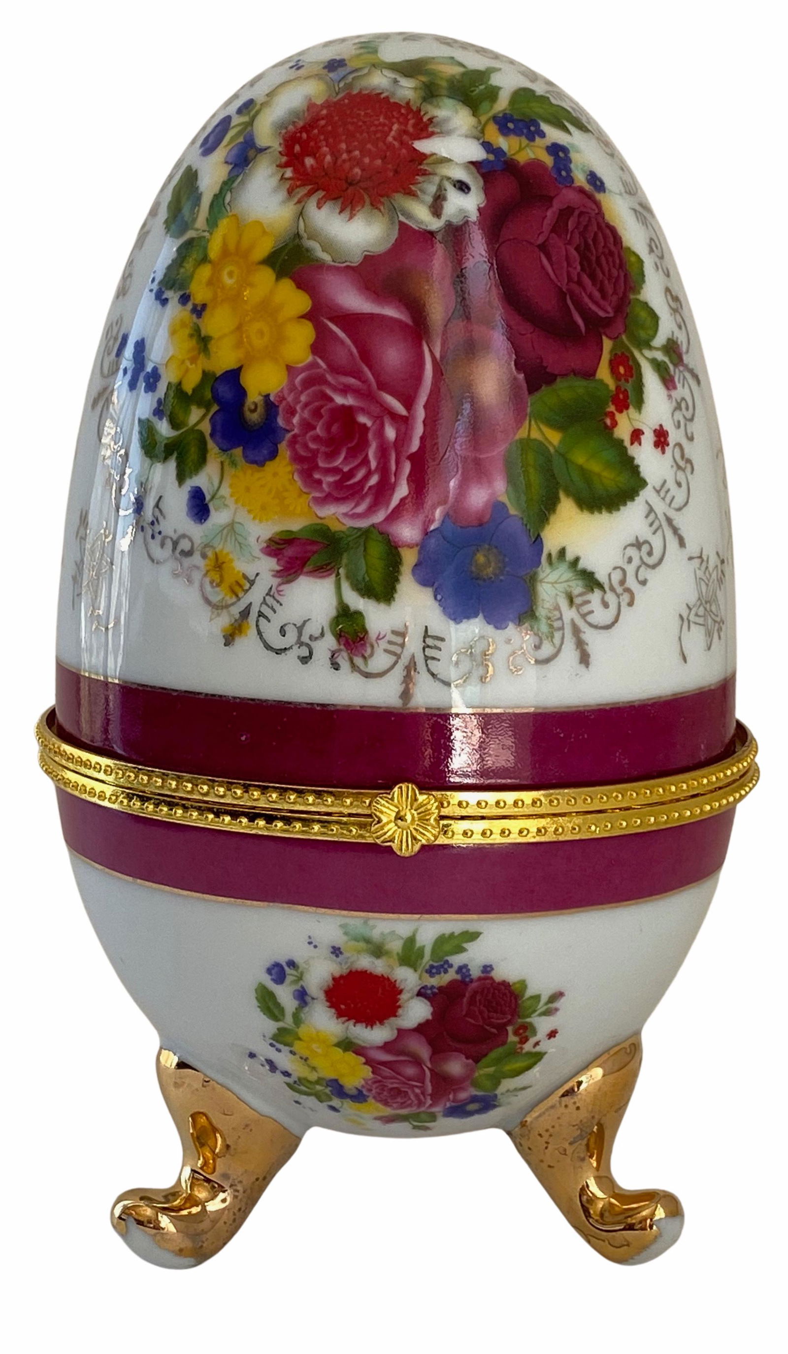 Large Porcelain Egg Trinket Box (1 of 7)