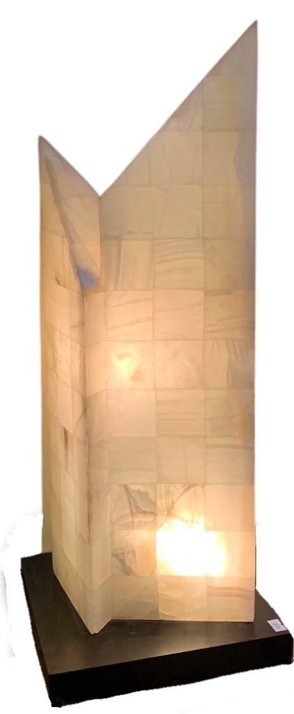 White Onyx Cubist Style Table Lamp (1 of 8)