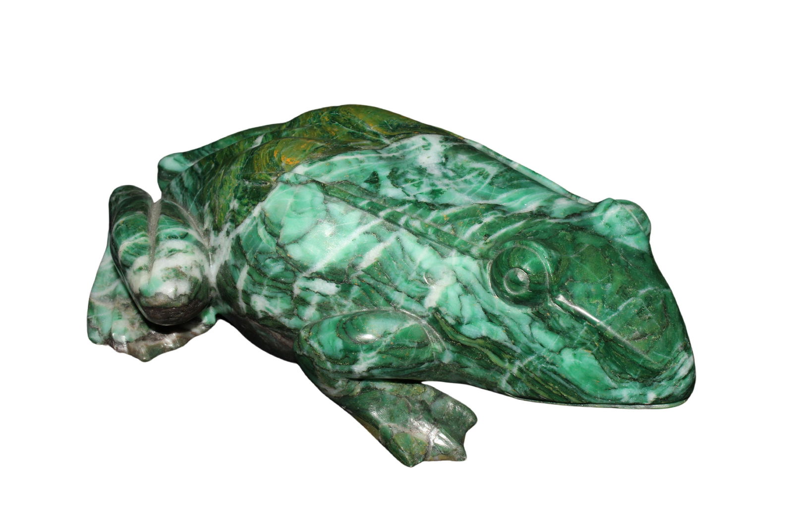Hand Carved Green Jasper Frog (1 of 3)