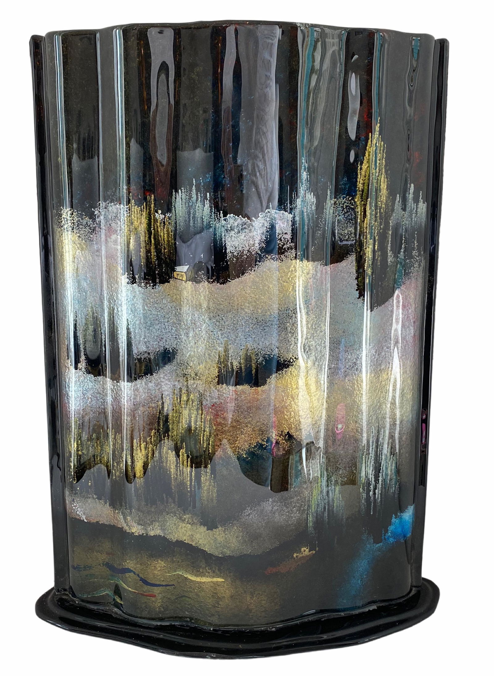 Painted Glass Decorative Vase (1 of 5)