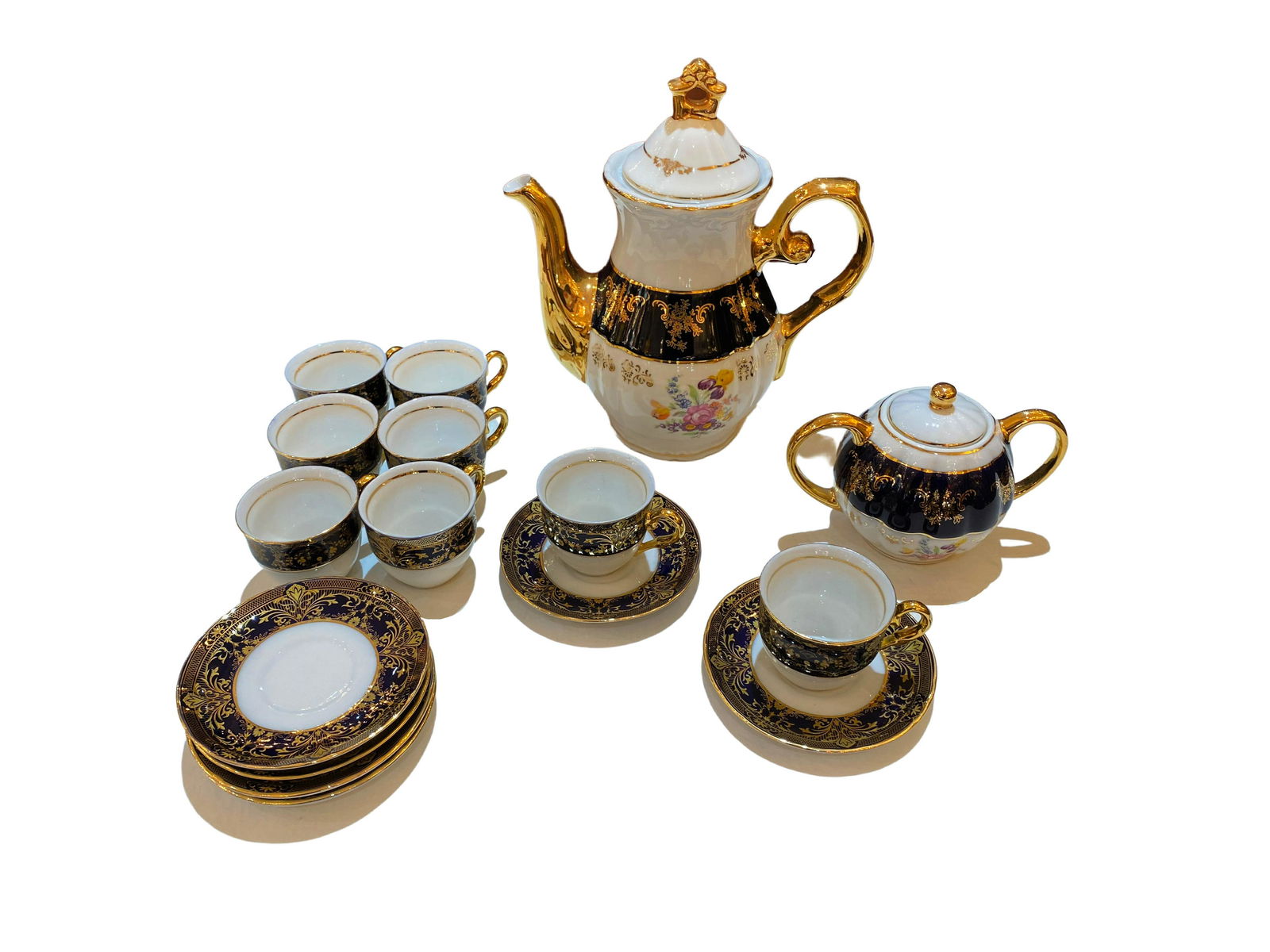 Hand Painted Porcelain Tea Set for 8 (1 of 6)