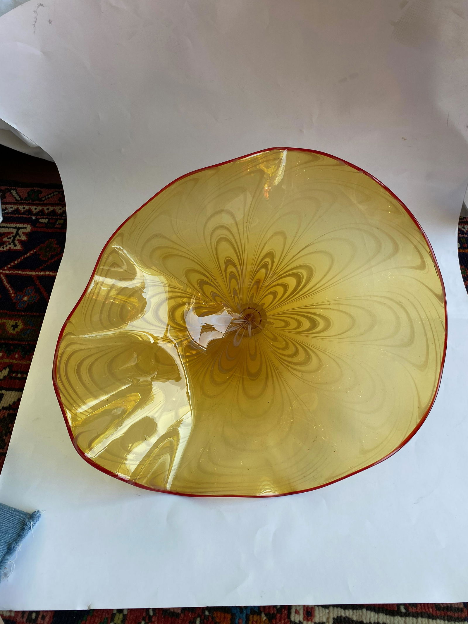 Artisan Blown Art Glass Plate (1 of 1)