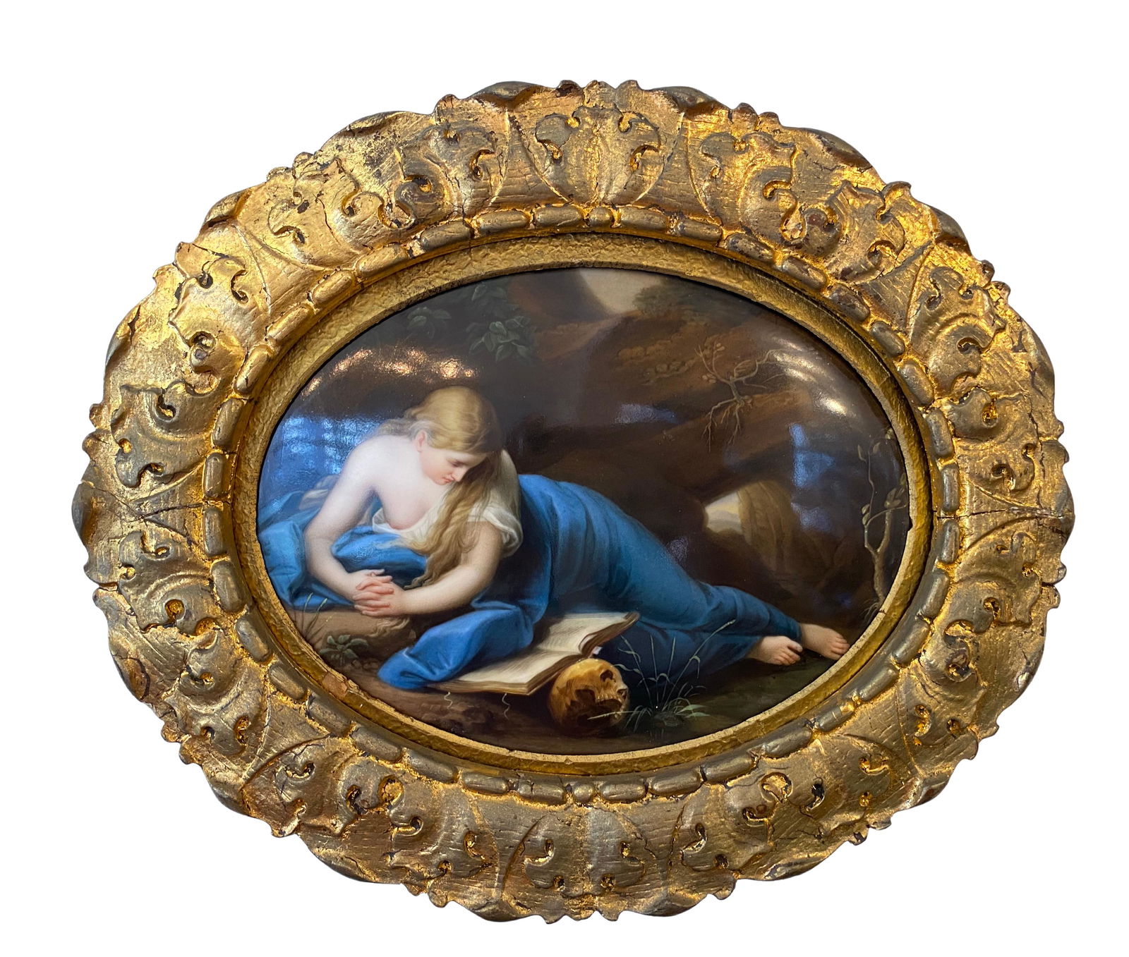 19th C KPM C. Porcelain Plaque "The Penitent Magdalene" (1 of 12)