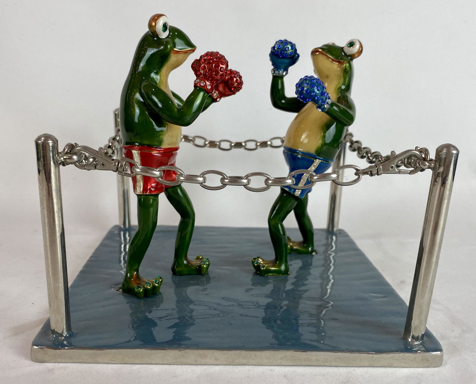 Limited Edition Keren Kopal Faberge Style Boxing Frogs (1 of 10)