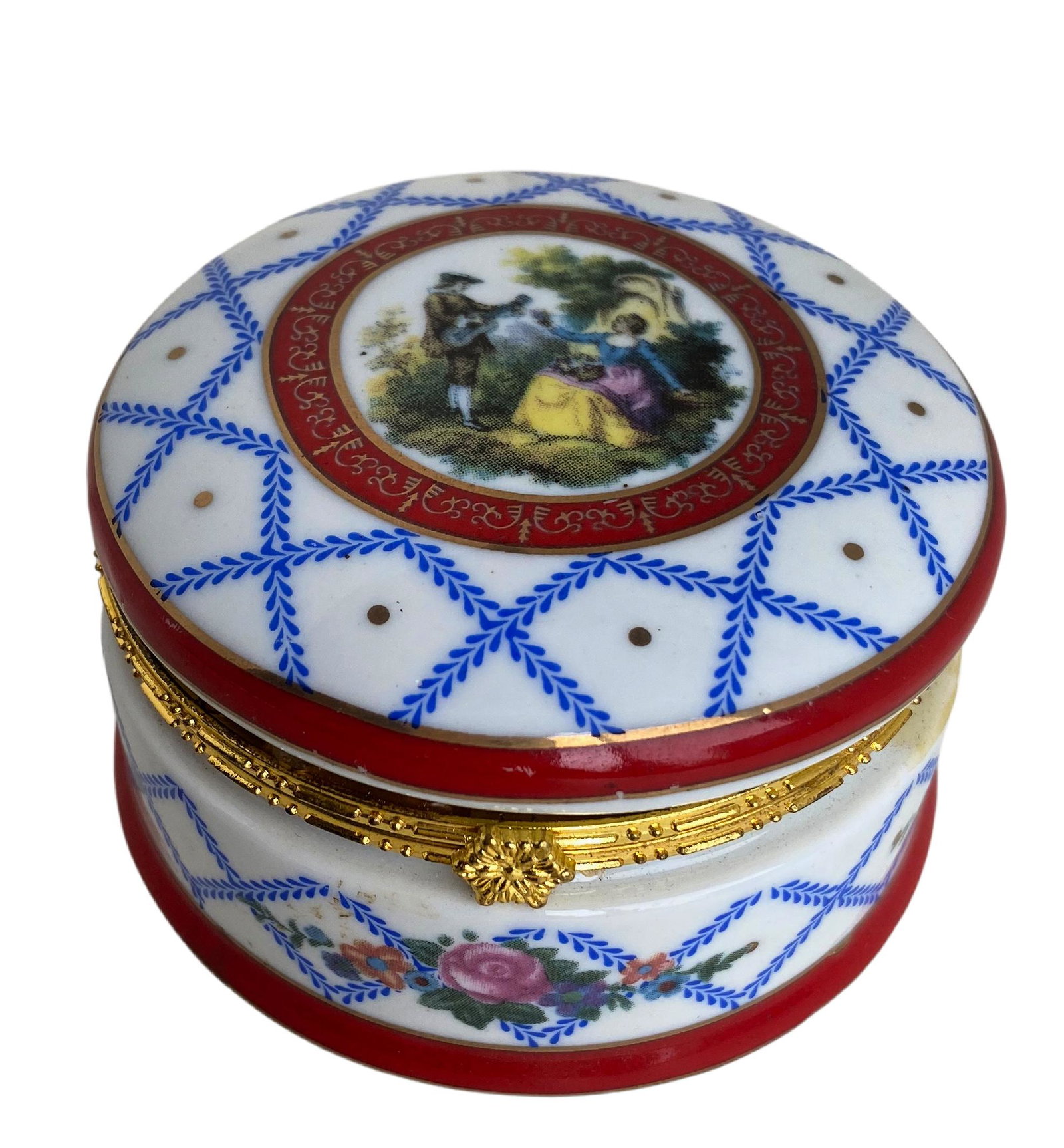 Limoge Style Porcelain Hinged Box (1 of 5)