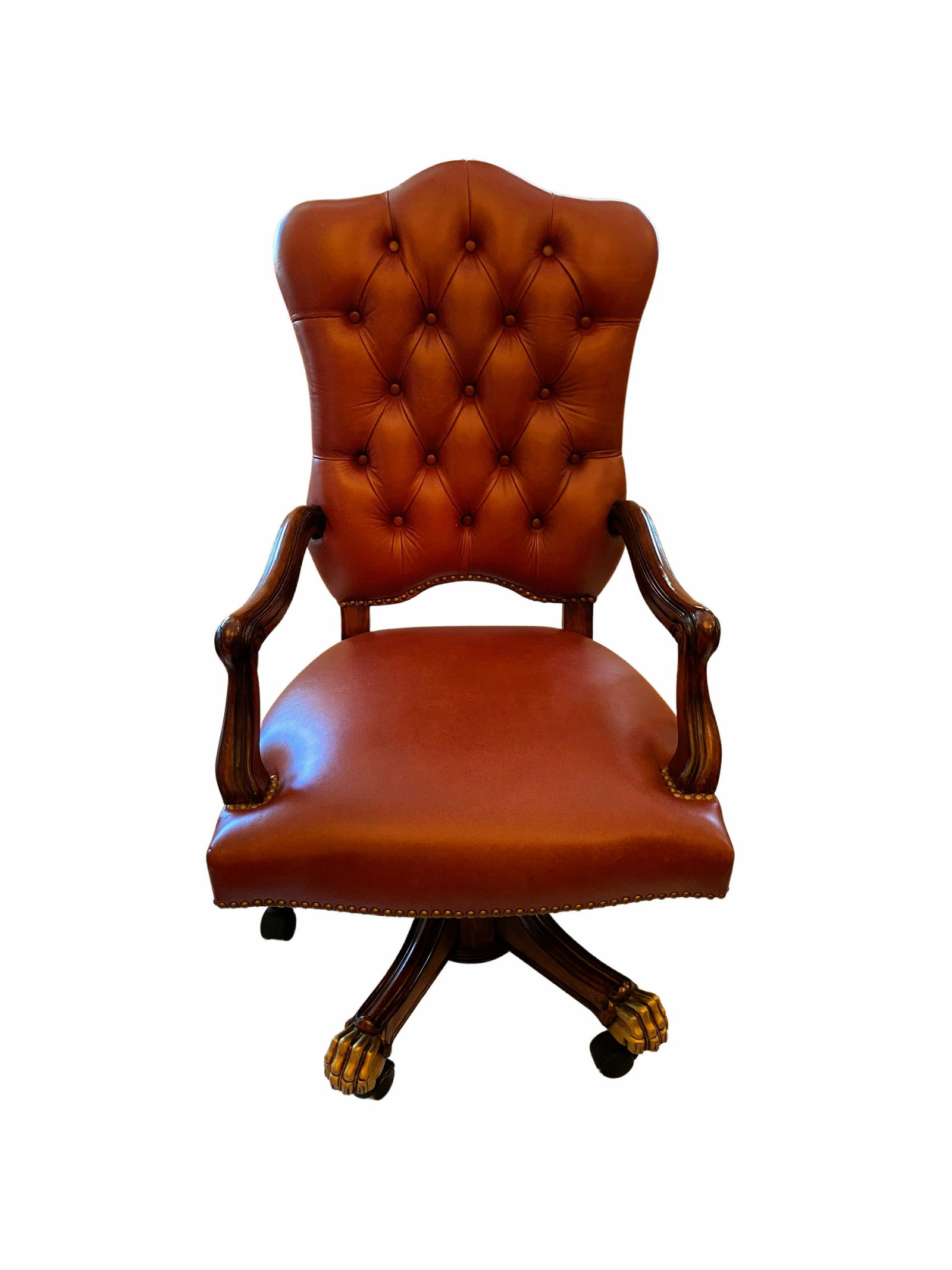 Cognac Leather Executive Chair (1 of 5)