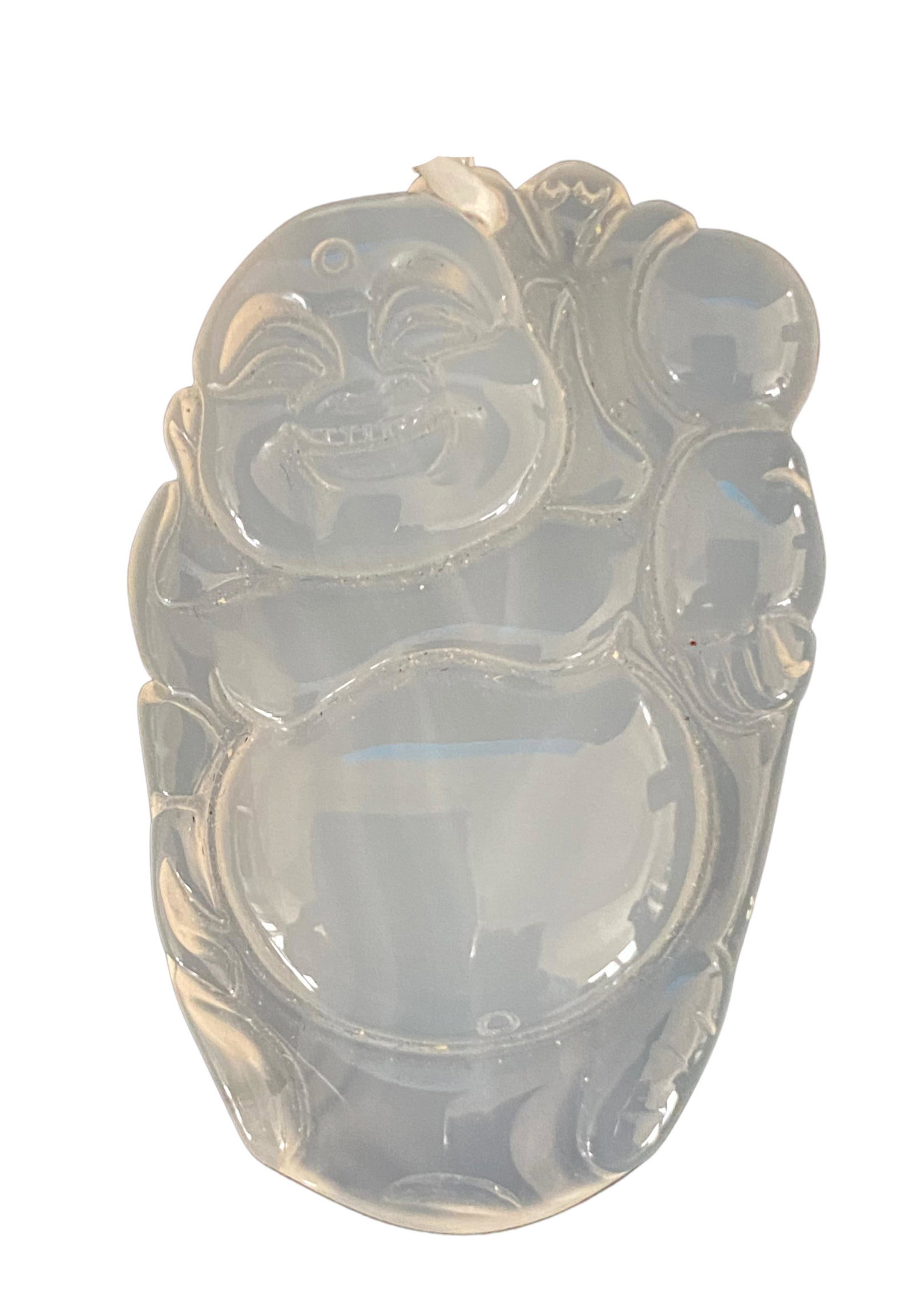 Hand Carved Translucent Jade Buddha Pendant (1 of 3)