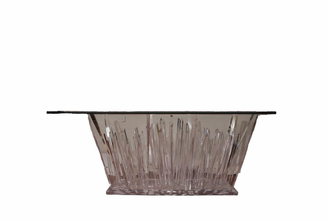 Shlomi Aziza Acrylic Dining Table with Glass Top (1 of 3)