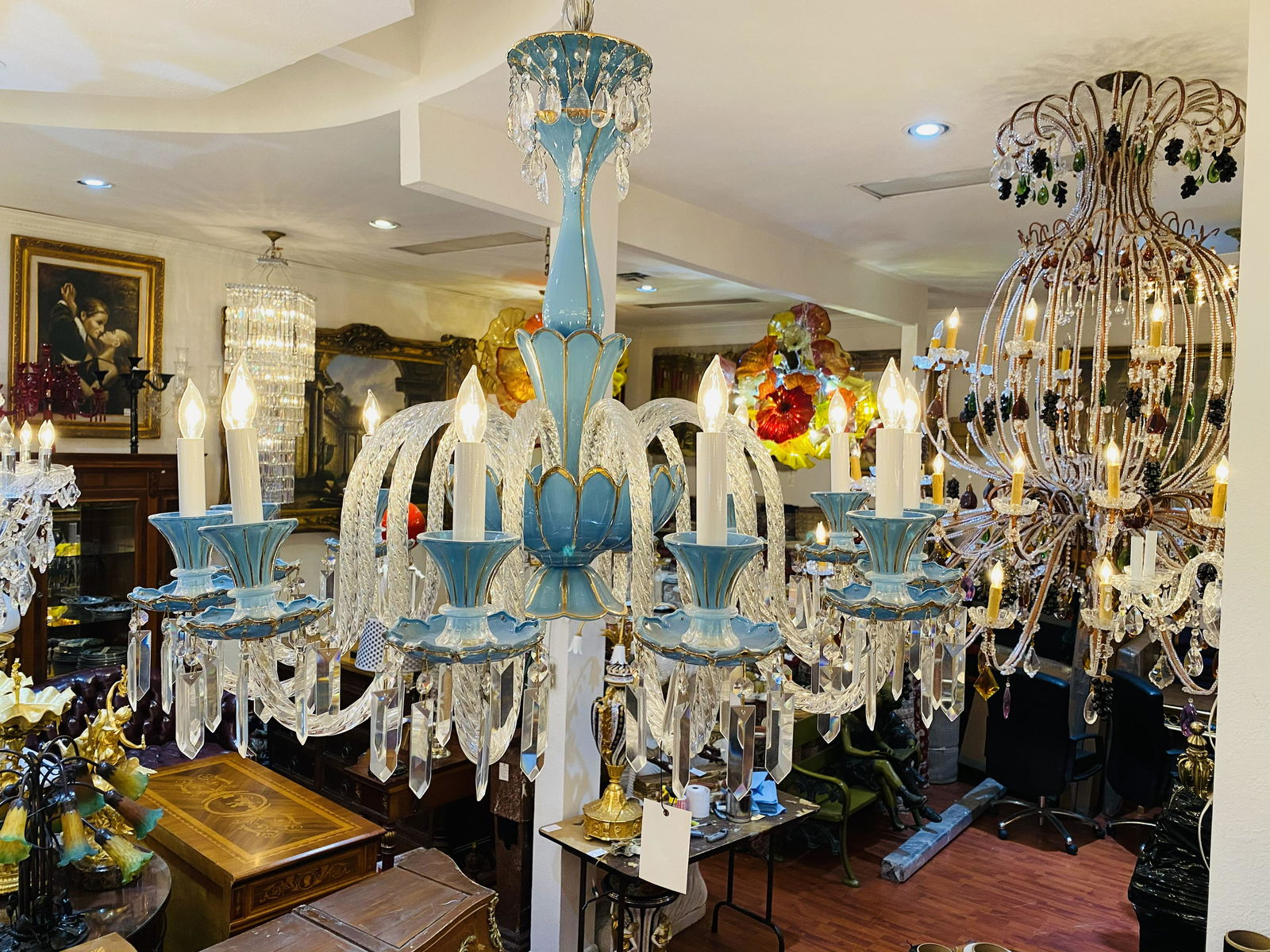 Hand Cut Crystal Chandelier (1 of 4)