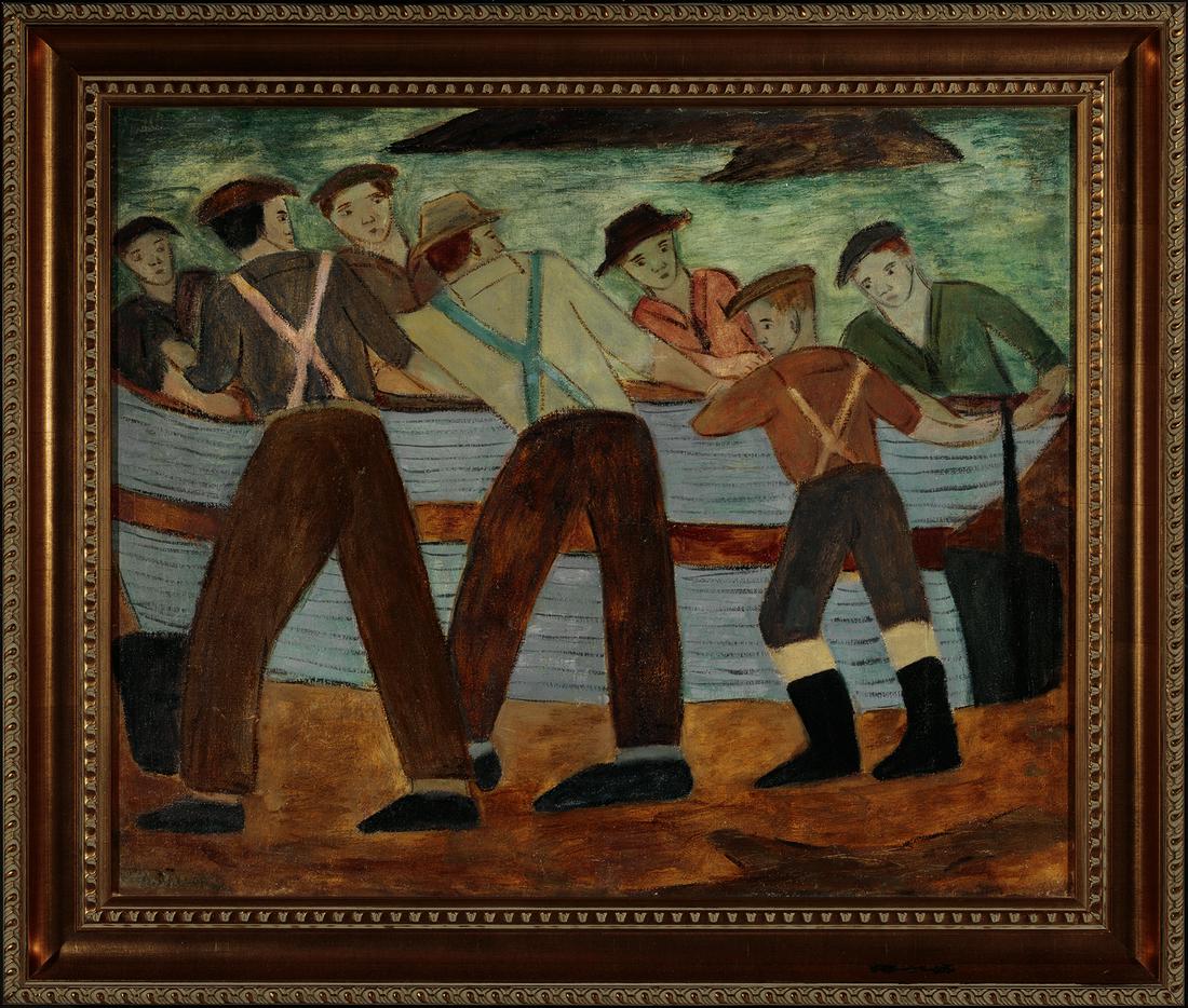 Adelaide Lawson Gaylor (1889-1986)   Pushing the Boats, (1 of 1)