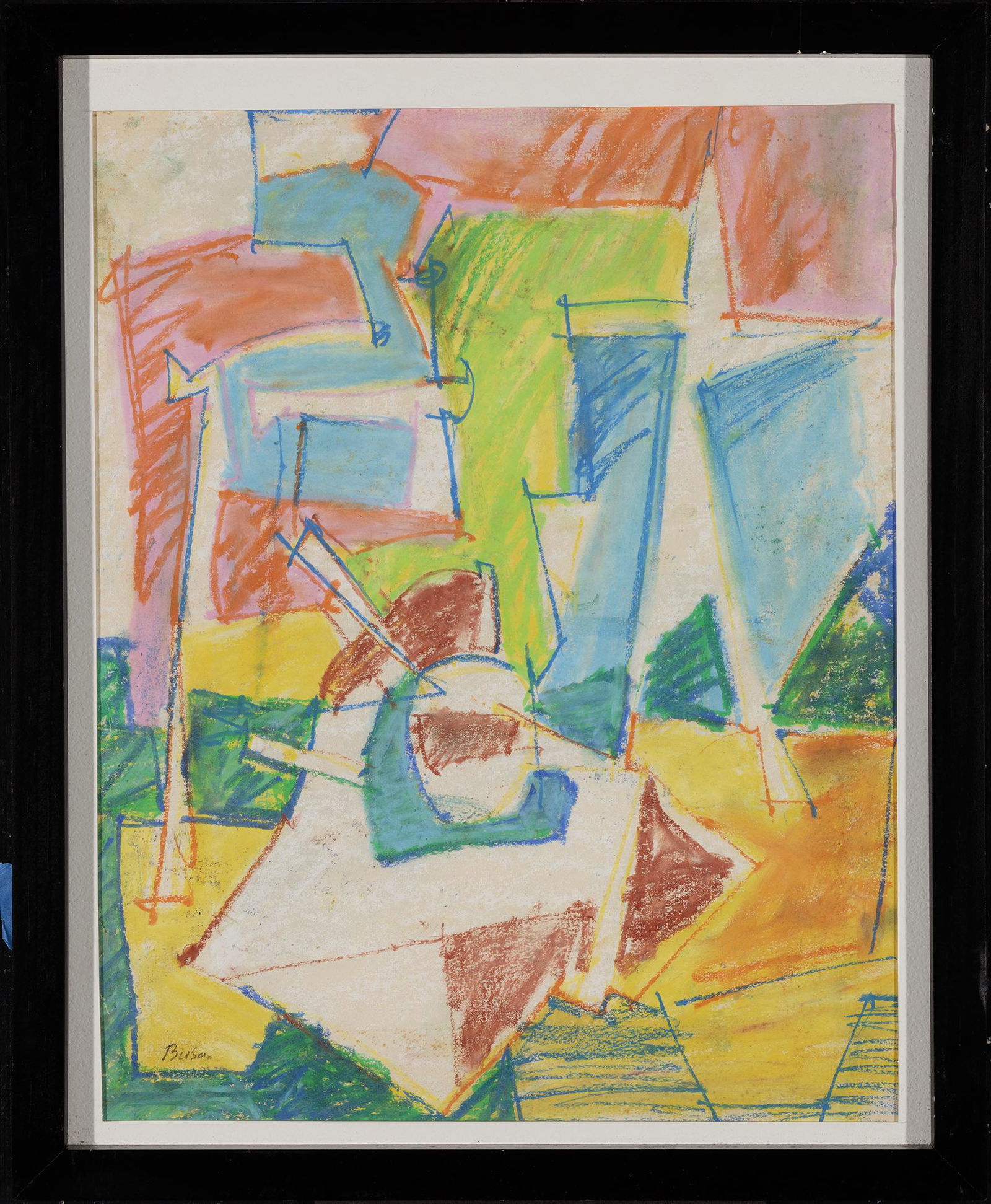 Peter Busa, Untitled (Abstract), 1954, Mixed media on paper: Peter Busa (1914-1985) Untitled (Abstract), 1954 Mixed media on paper Signed lower left