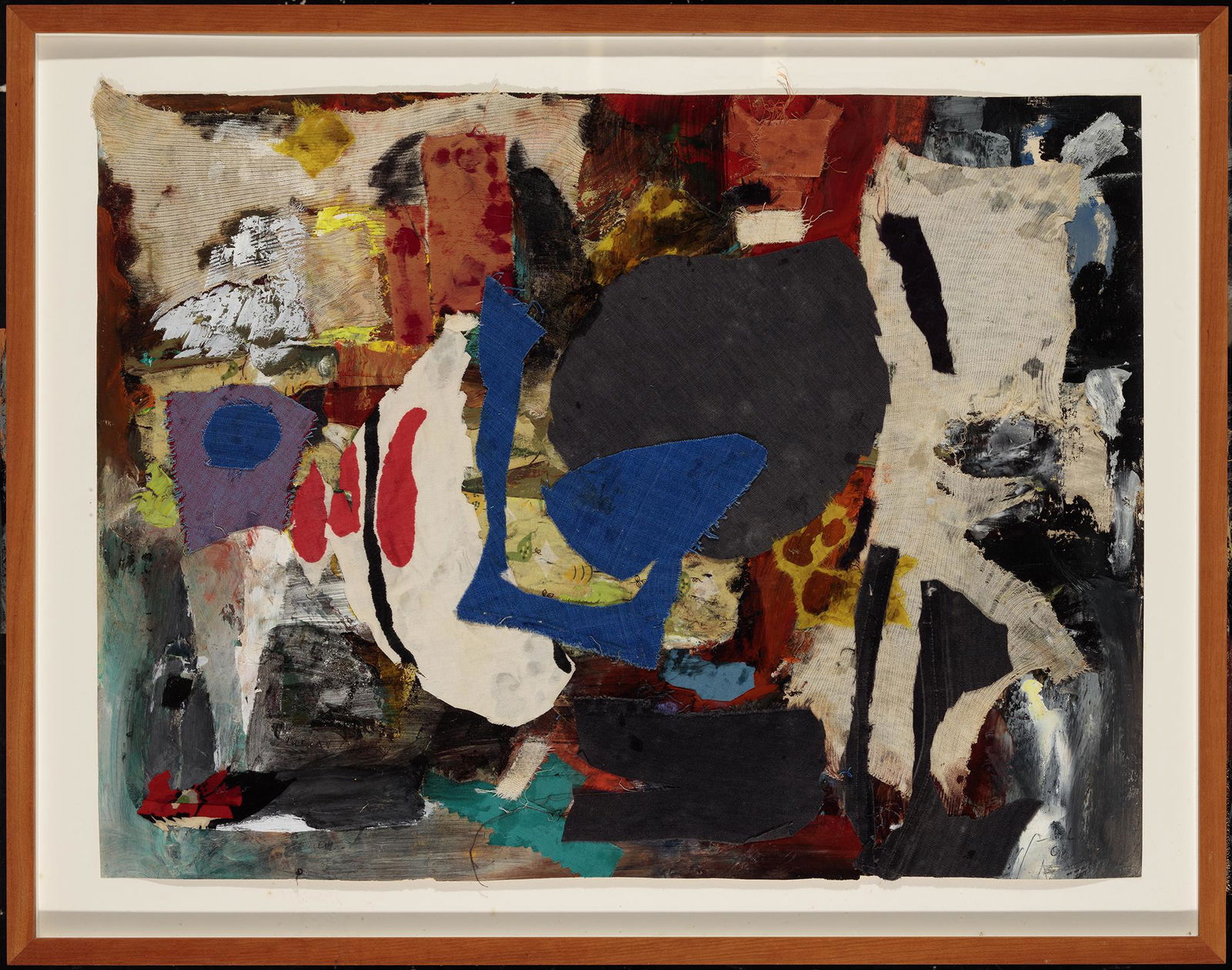 Lillian Orlowsky, Untitled Collage, n.d., Mixed media fiber collage: Lillian Orlowsky (1914-2004) Untitled Collage, n.d. Mixed media fiber collage Signed lower right