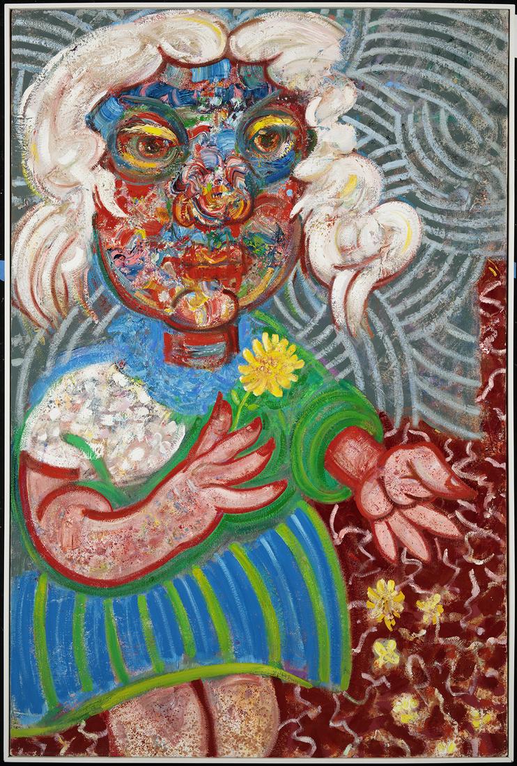 Robert Beauchamp, Woman with Flower, 1987, Oil on canvas: Robert Beauchamp (1923-1995) Woman with Flower, 1987 Oil on canvas Signed on reverse