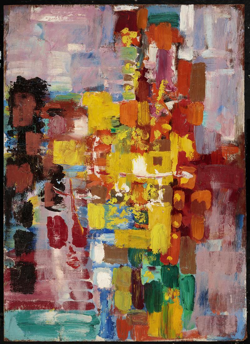 William Freed, Abstraction #3, c. 1952, Oil on panel: William Freed (1902-1984) Abstraction #3, c. 1952 Oil on panel Signed on reverse
