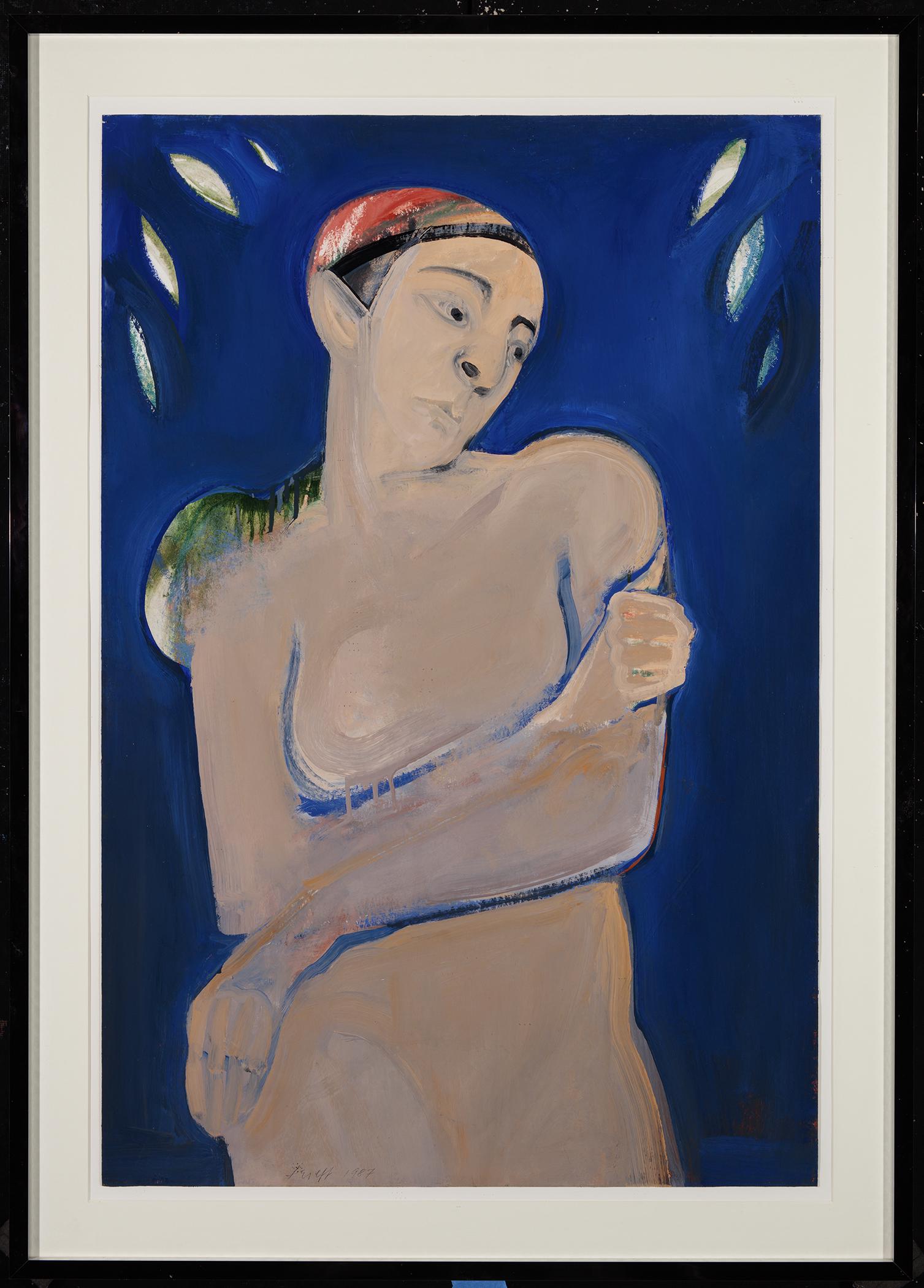 Selina Trieff, Untitled (Woman with Folded Arms), 1987, Oil on paper: Selina Trieff (1935-2015) Untitled (Woman with Folded Arms), 1987 Oil on paper Signed lower left