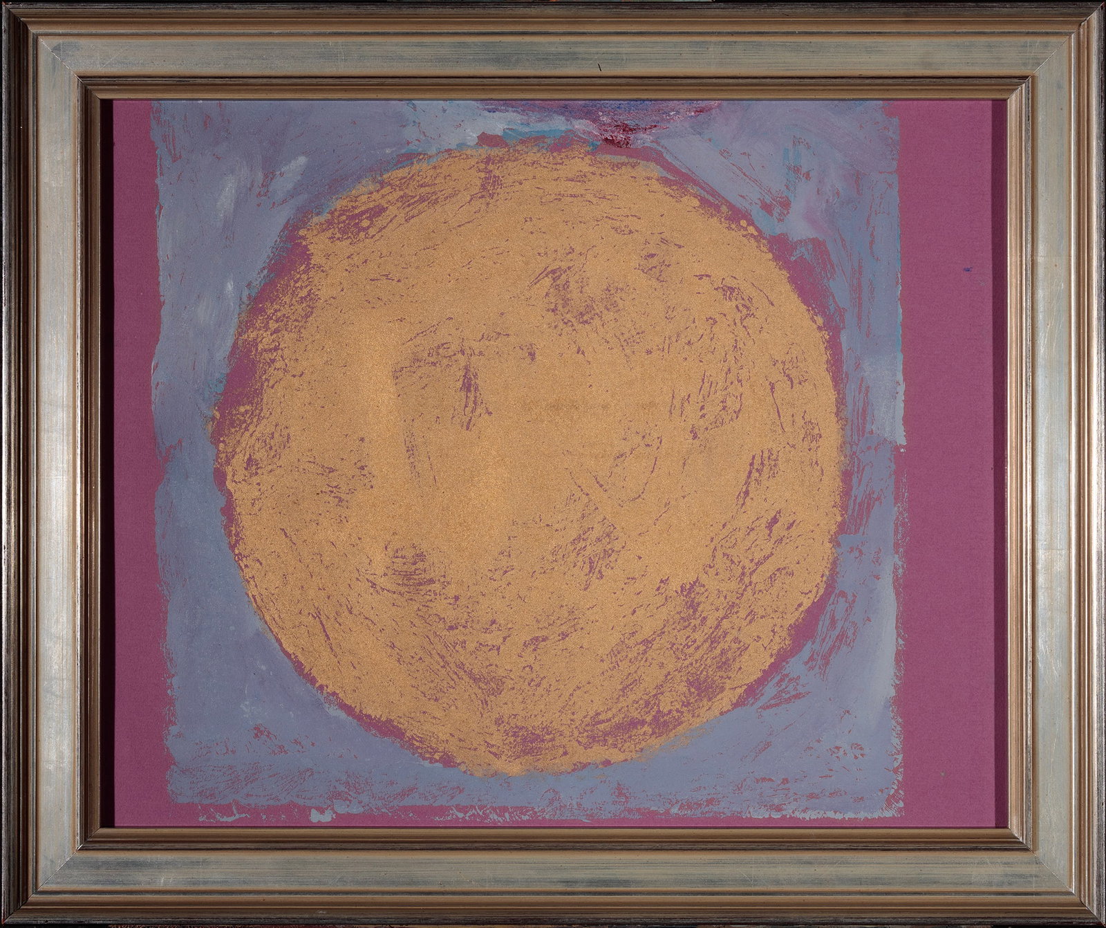 Jim Forsberg, Untitled (Gold Circle), Oil on paper (1 of 2)