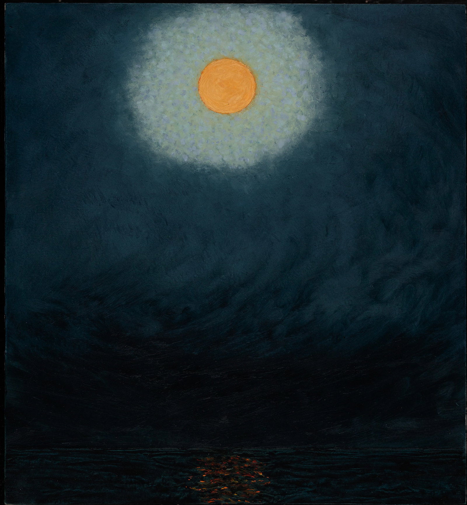 Pat de Groot, Did You See That Moon, Oil on panel (1 of 2)