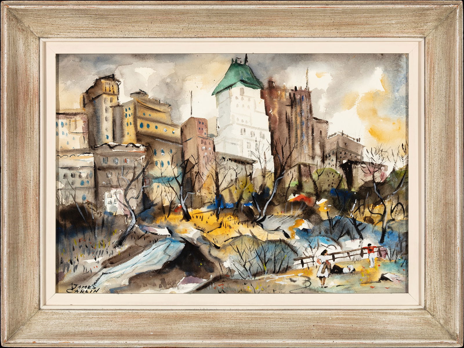 James Carlin, Central Park South, Watercolor (1 of 1)