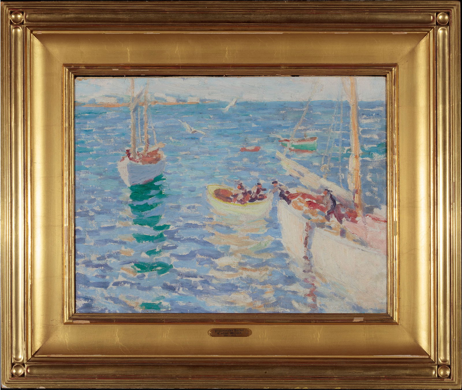 Colin Alexander Scott, Provincetown Harbor, Oil on panel (1 of 1)