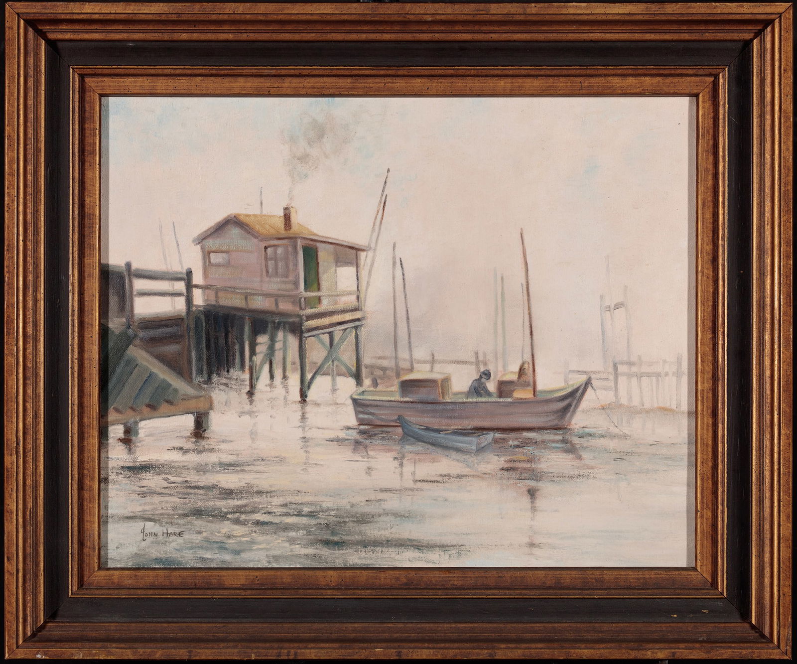 John Cuthbert Hare, Untitled (Sailboat), Oil on canvas (1 of 2)