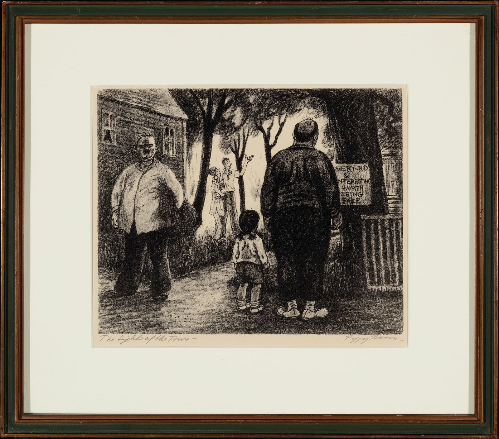 Peggy Bacon, The Sights of Town (Provincetown), Lithograph (1 of 1)
