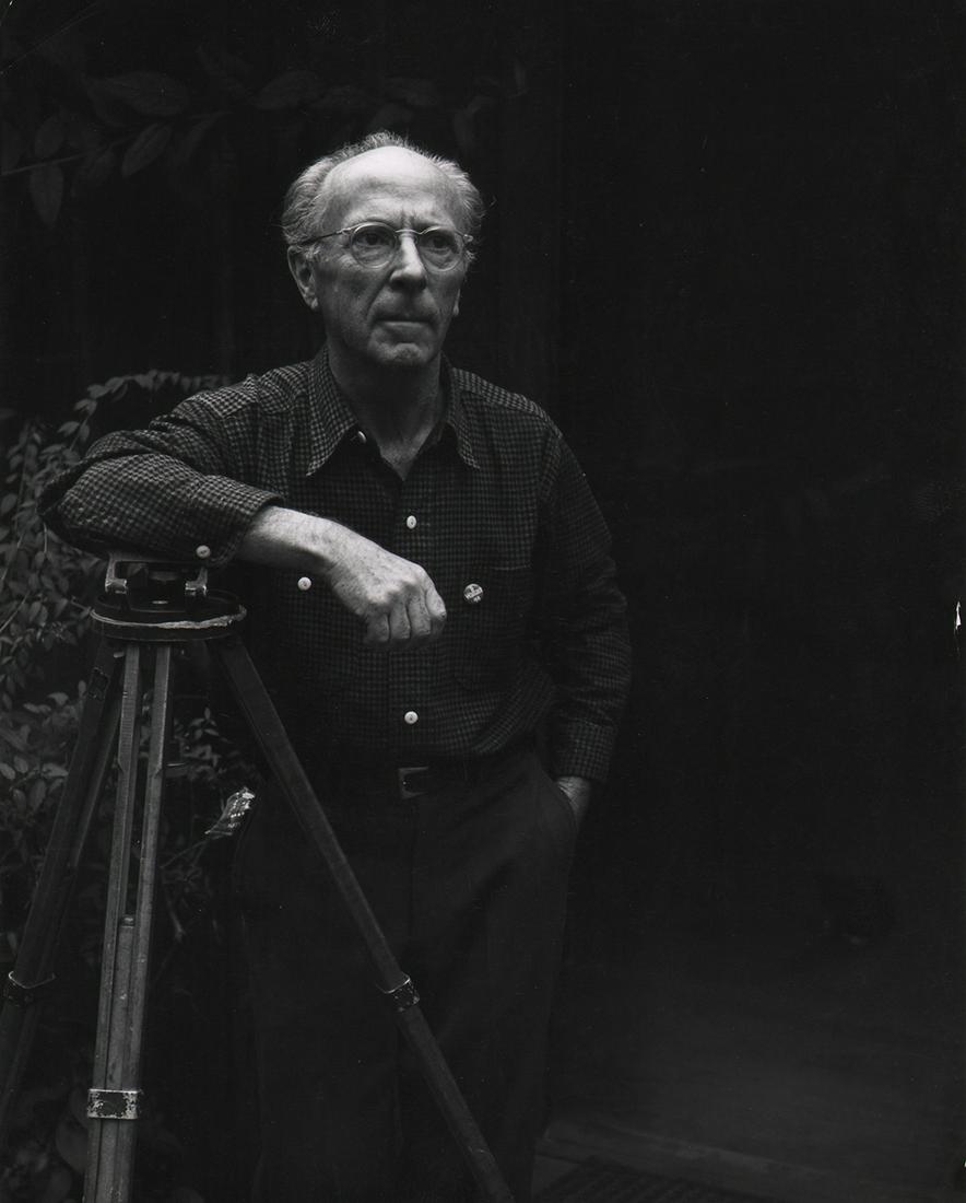 CALIFORNIA MID-CENTURY: Harry Bowden: Harry Bowden, Edward Weston, c. 1951, Vintage gelatin silver print, 10" x 8". Titled in pencil on verso. Photographer's credit stamped on verso. Frederic Lewis archive stamp on verso. Numbered in penc