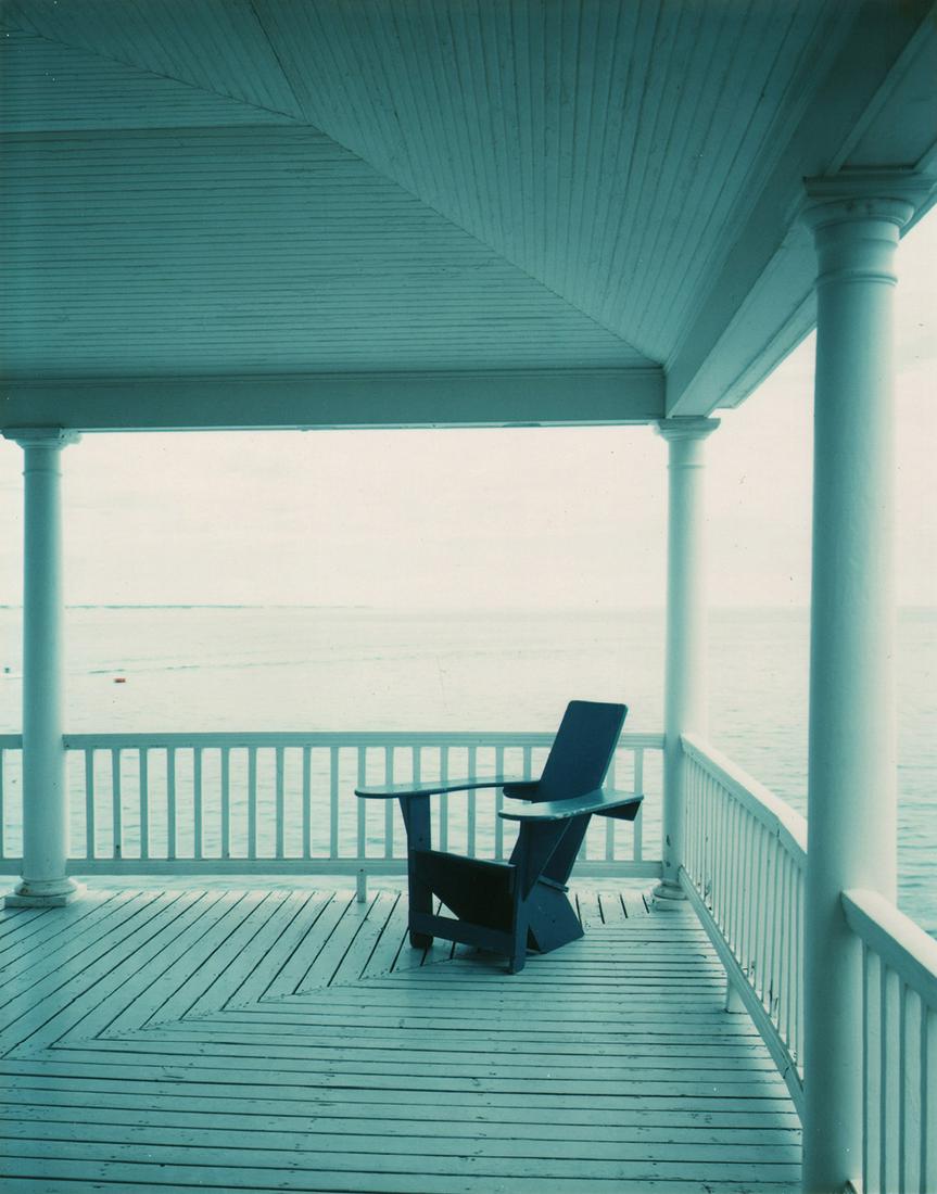 Joel Meyerowitz, Untitled (Chair on Porch), c. 1977: Joel Meyerowitz, Untitled (Chair on Porch), c. 1977, Vintage Polaroid, 10.75" x 8.5". Numbered on verso. Matted. Provenance: The Polaroid Collection.