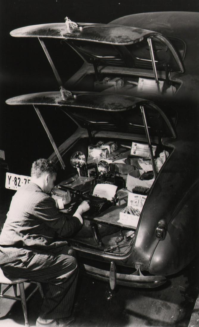 Weegee, Self-Portrait Distortion, c. 1945 (1 of 3)