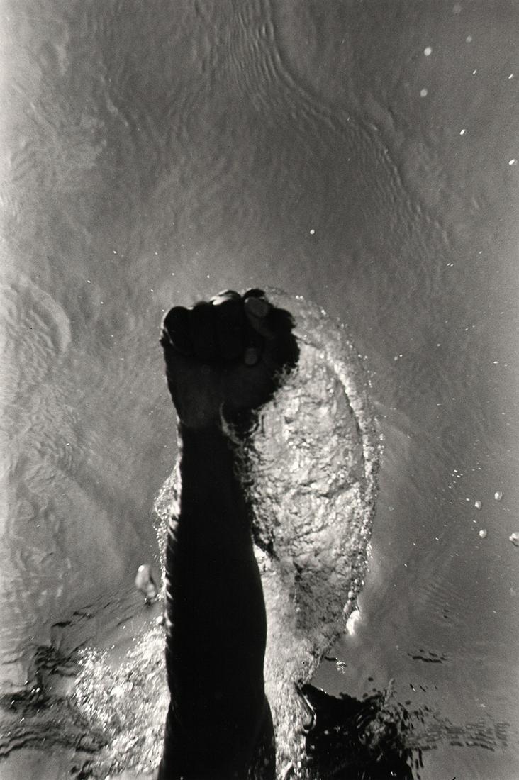Flip Schulke, Ali Punching Underwater, 1960: Flip Schulke, Ali Punching Underwater, 1960, printed 1990s, Gelatin silver print, 14" x 11". From the photographer's estate.
