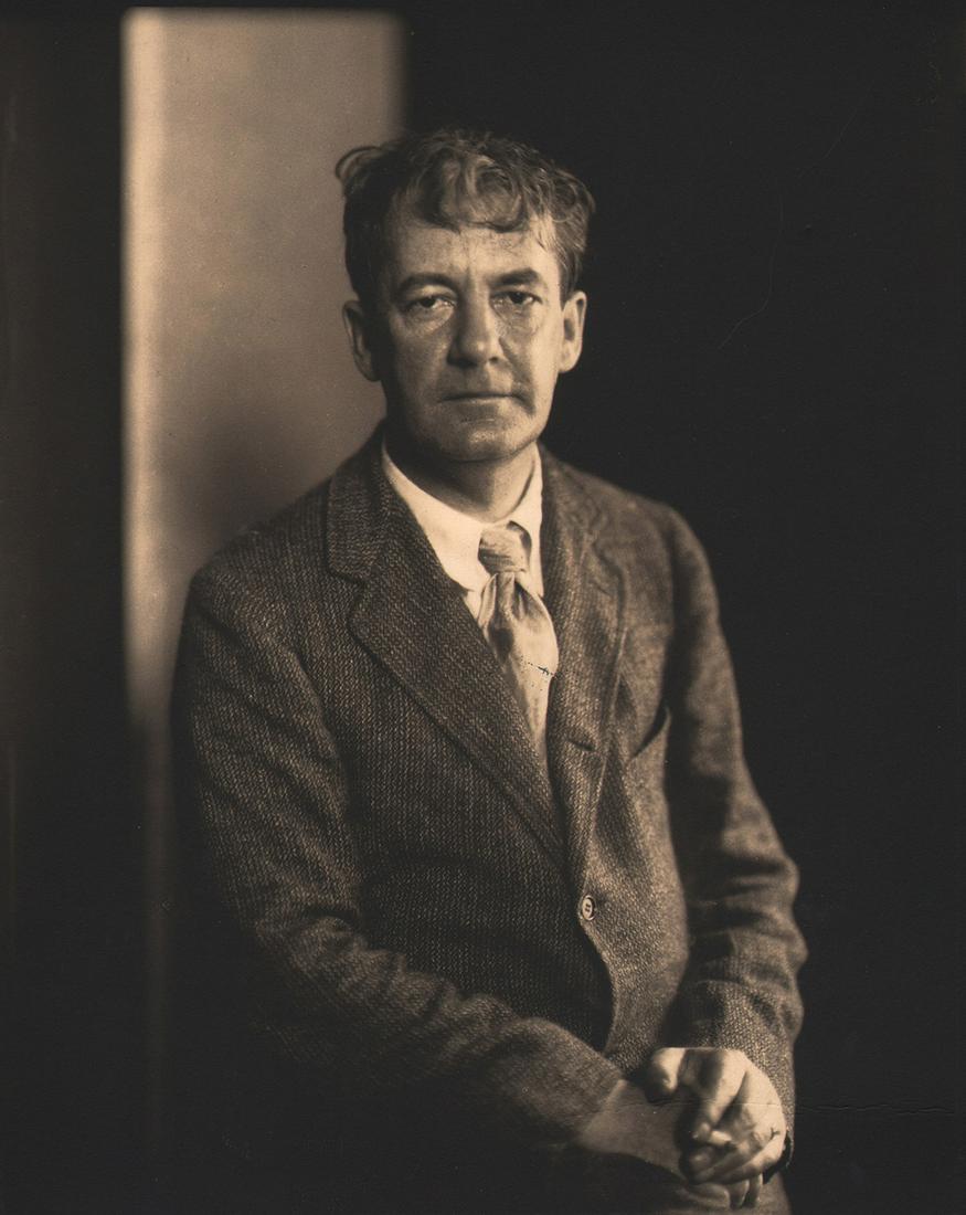 Edward Steichen, Sherwood Anderson, 1929: Edward Steichen, Sherwood Anderson, 1929, Vintage gelatin silver print, 10" x 8", mounted 14" x 11". Artist's credit, title, date, and notes in pencil on verso. Artist's credit stamped on verso. Addre