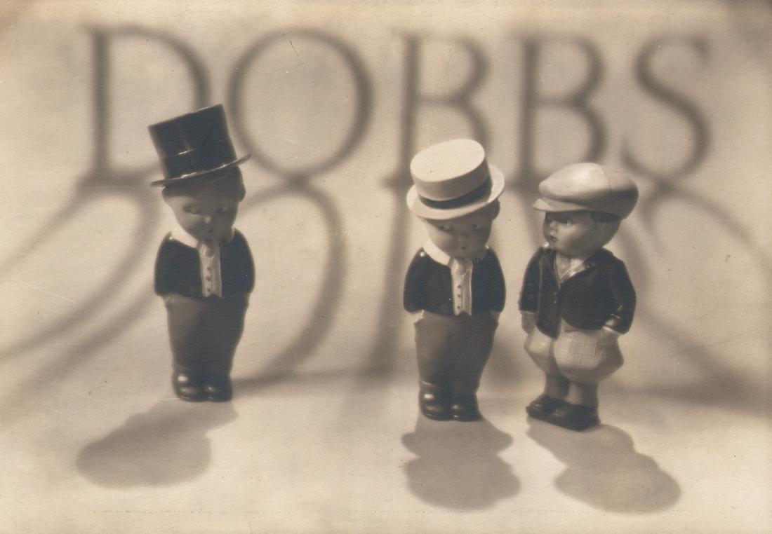 Walter M. Westervelt, Dobbs Hats, c. 1930: Walter M. Westervelt, Dobbs Hats, c. 1930, Vintage gelatin silver print, 4.5" x 6.5". Artist's credit stamped on verso. Design & Paper scans for reference only.