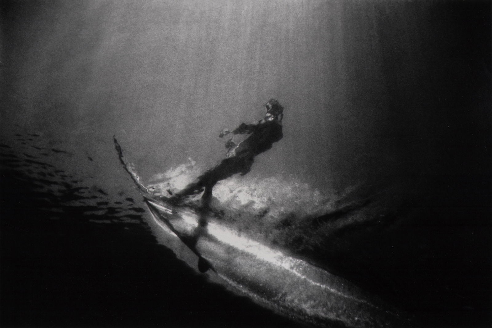 Flip Schulke, Water Skier, c. 1960: Flip Schulke, Water Skier, c. 1960, Gelatin silver print, 11" x 14". Artist's credit affixed to verso. One of the nation’s premier photojournalists, Flip Schulke spent decades chronicling the triump