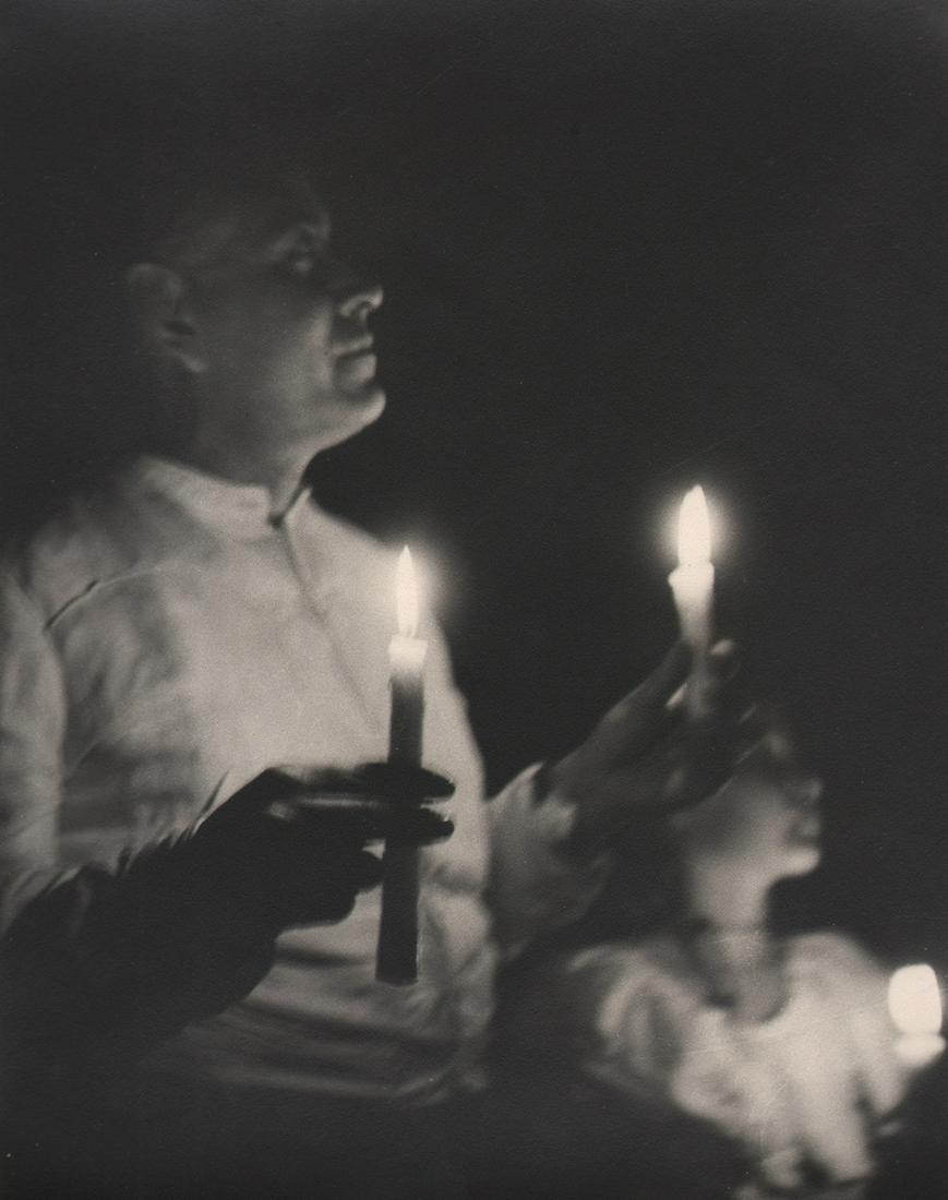 Nickolas Muray (Hungary), Day of the Dead Mexico, c1940: Nickolas Muray (Hungarian), Day of the Dead, Mexico, c. 1940, Vintage gelatin silver print, 10" x 8". Matted.