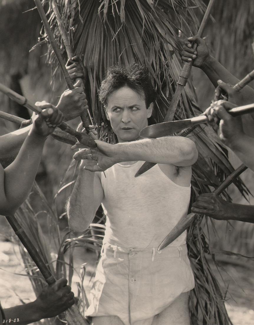 Harry Houdini in "Terror Island," 1920: Anonymous, Harry Houdini in Paramount Picture "Terror Island," 1920, Vintage gelatin silver print, 10" x 8". Titled and dated in pen on verso. Number in negative.
