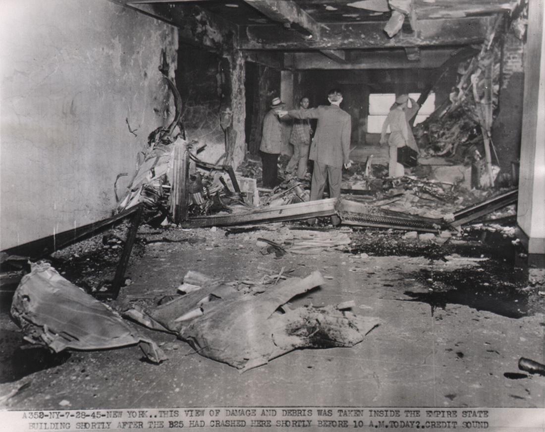 (4) Empire State Building Airplane Crash, 1945 (1 of 10)