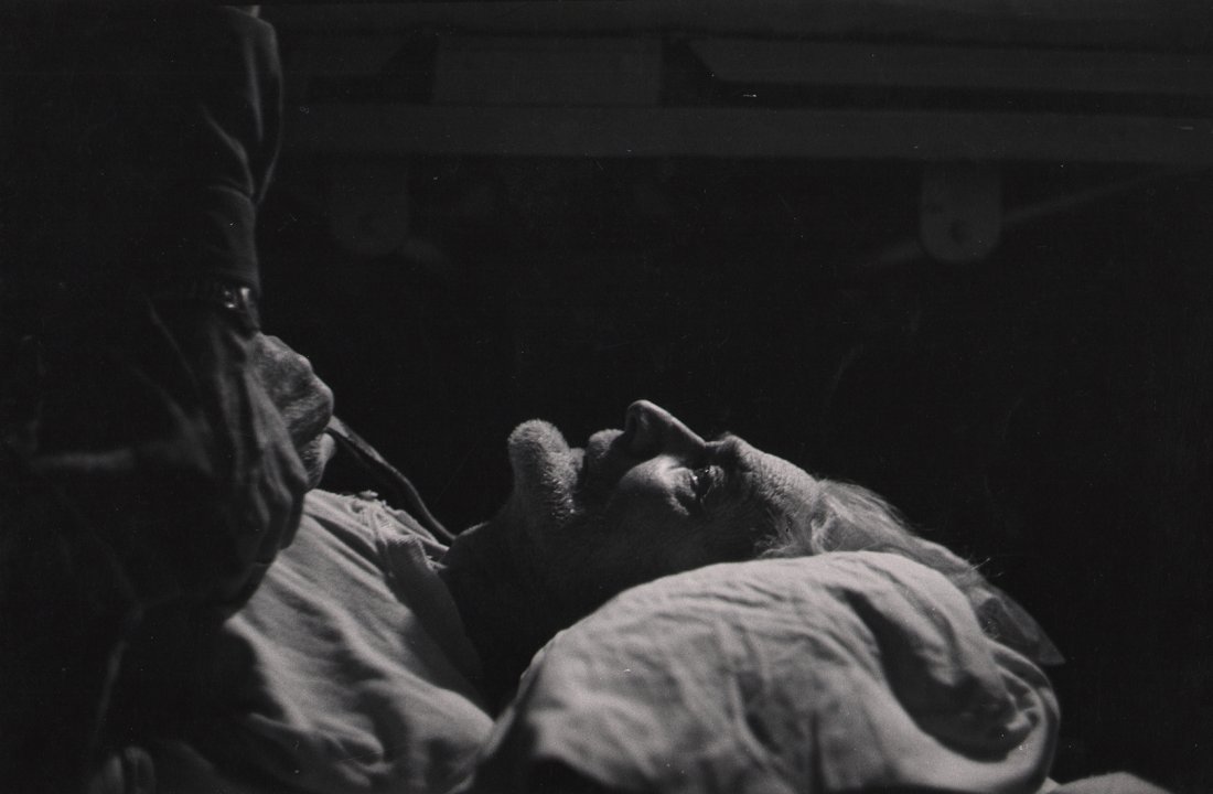 W. Eugene Smith, The Country Doctor, Death, 1948: W. Eugene Smith, The Country Doctor, 1948, Vintage gelatin silver print, Image 13.5" x 8.75", Paper 14" x 9.5". Matted. Artist's credit for LIFE stamped on verso. Title stamped on verso. Number stampe