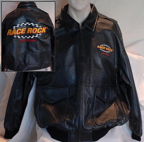 Race Rock Of Las Vegas Black Leather Jacket