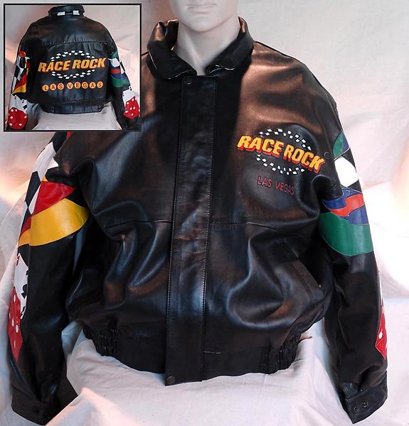 Black Race Rock Las Vegas Leather Jacket