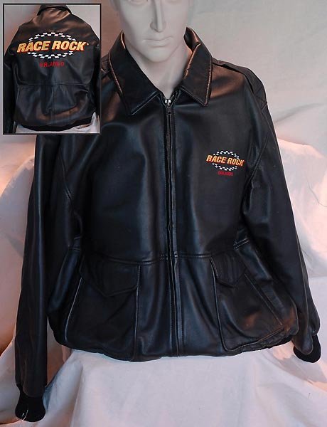 Race Rock Of Orlando Black Leather Jacket